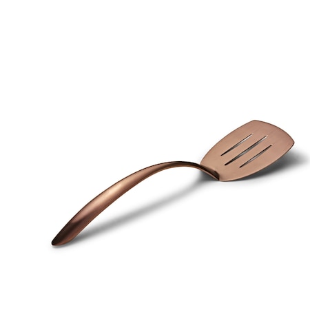 Bon Chef Ez Use Banquet Serving Slotted Turner 14.75" W/Holl Cool Hndl - Rose Gold Matte 9460RGM